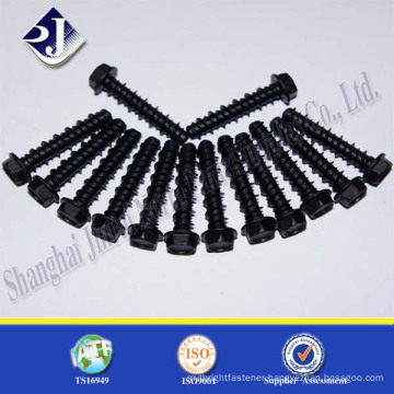 black hex flange bolt for aluminumfull thread full thread